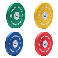 XM FITNESS Urethane Bumper Plate Set - 320lbs
