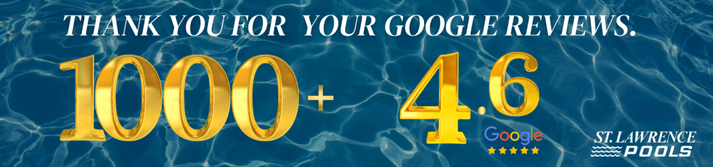 Google reviews, st.lawrence pools, customer service, pool company, pool store